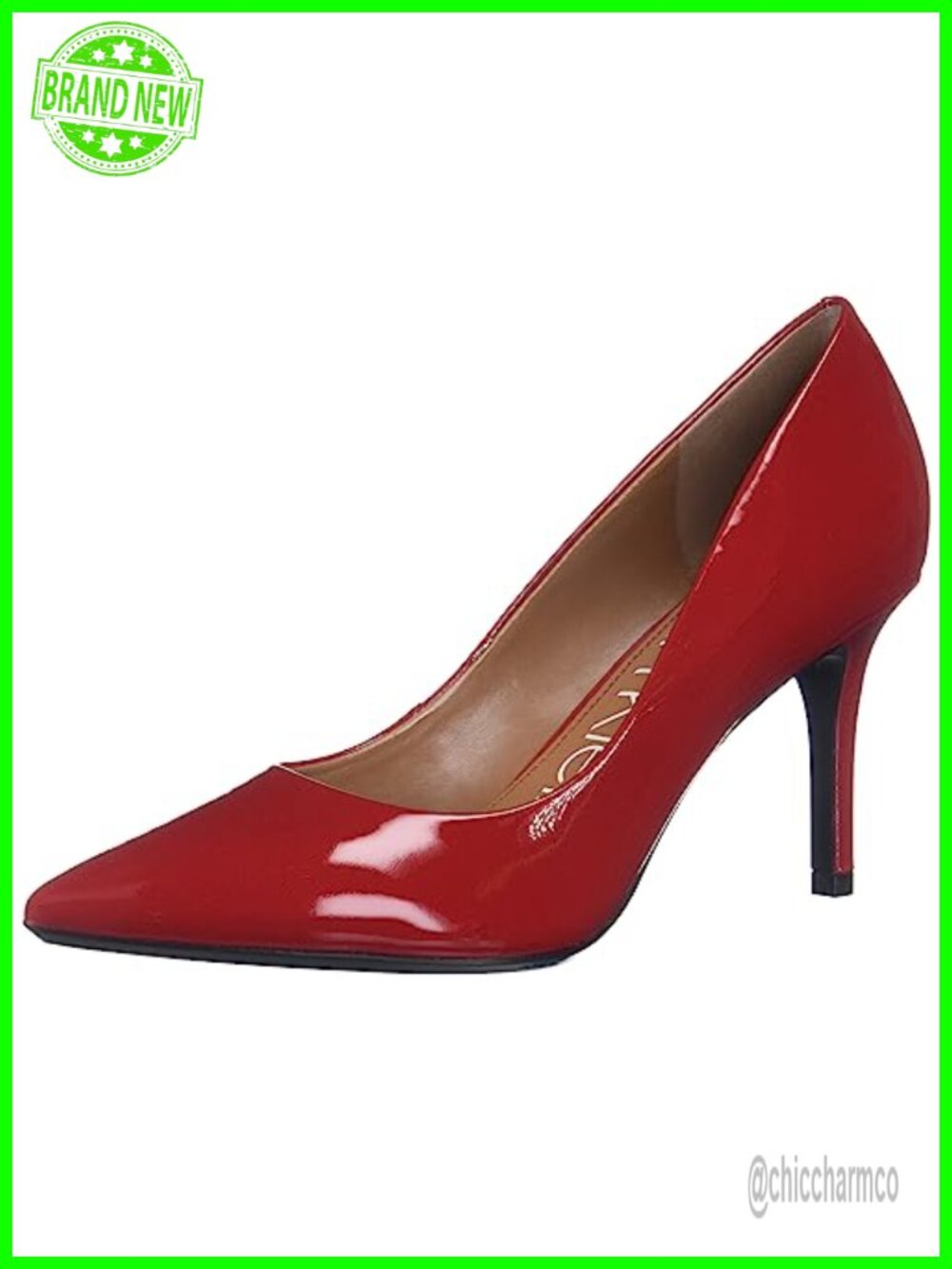 Pointed Toe Stiletto Pump Faux Leather Slip-On Dress Office